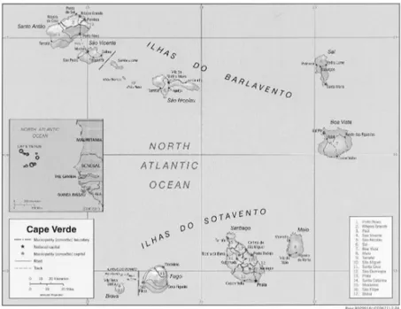 Figure 1: Map of Cape Verde (source: Geographic Guide)