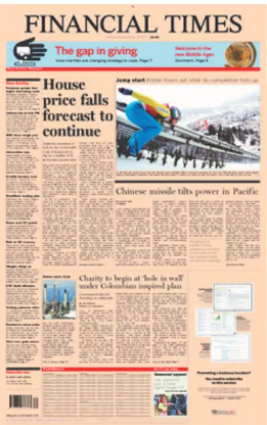 Fig. 1 Capa do Financial Times