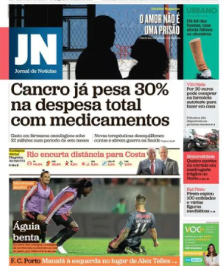 Fig. 6 Capa do Jornal de Notícias