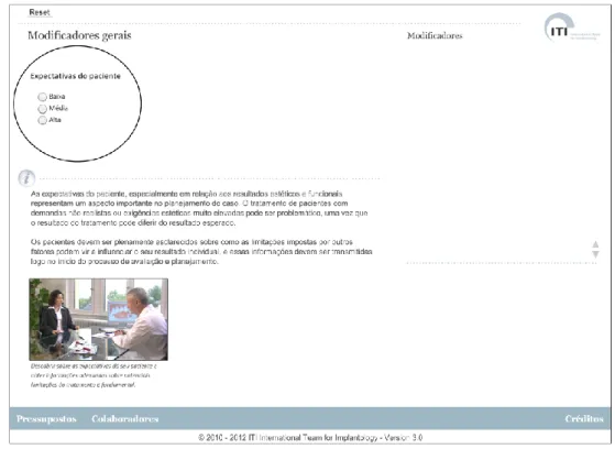 Fig.  3 – Exemplo de pergunta do programa SAC Assessment Tool, representativa da sua 