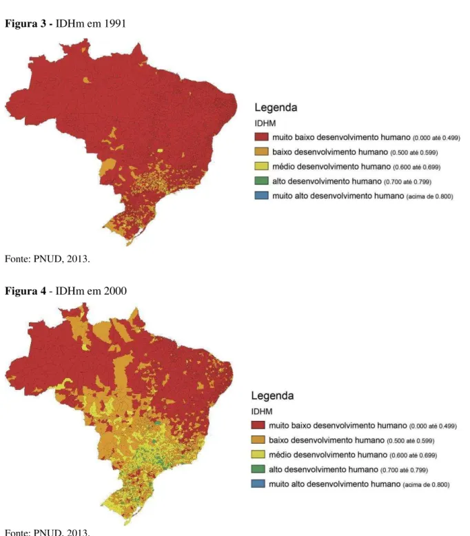 Figura 3 - IDHm em 1991 