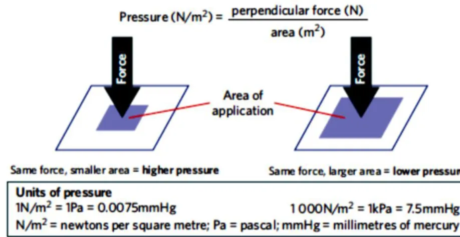 Figura 1 - Definição de pressão (Fonte: Review, 2010). 