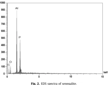 Fig. 3. (a) Raman spectrum of senegalite over the 100–4000 cm 1 spectral range.
