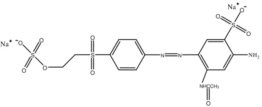 Figura 2.11- Estrutura química do corante Vermelho de Lonamina KA 
