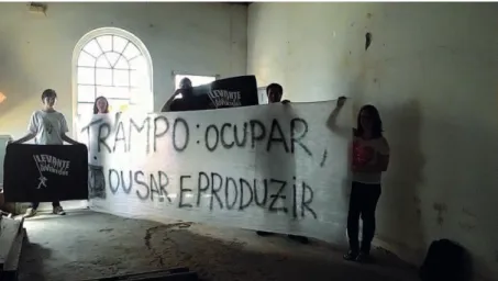 FIGURA 11: Ocupação do prédio antigo prédio da CPFL  FONTE: https://www.facebook.com/LevanteSorocaba/?fref=ts 