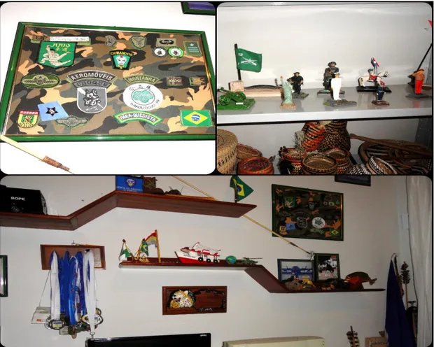 Figura 10 - Objetos dispostos na casa de um tenente-coronel. Autora: Cristina Silva. 