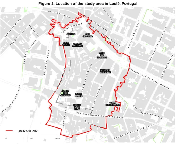 Figure 2. Location of the study area in Loulé, Portugal 
