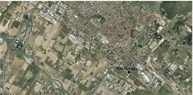 Fig. 8. Localizzazione del sito di Via Neruda. Fonte: Bing Maps 