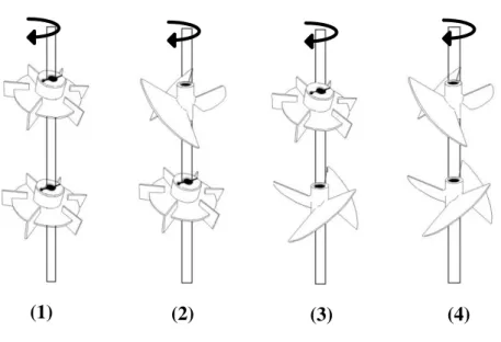 Figura 4.1 - Configurações de impelidores empregadas neste estudo. 