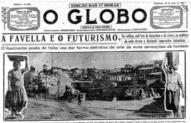 Figura 5: Primeira página do jornal O Globo em 18 de maio de 1926.