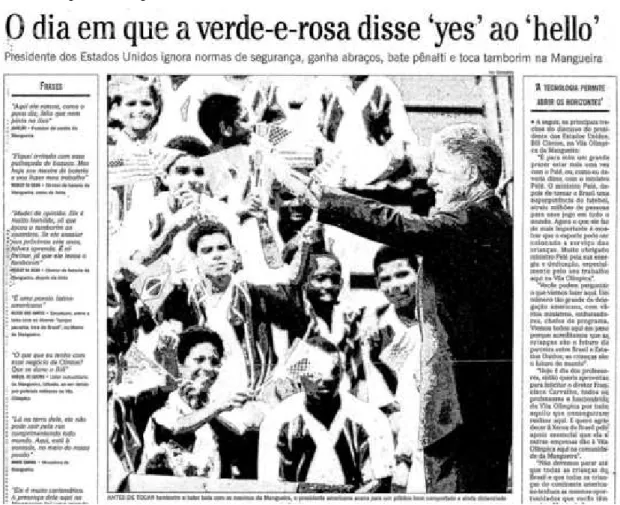 Figura 36: Reportagem publicada pelo jornal O Globo em 16 de outubro de 1997.