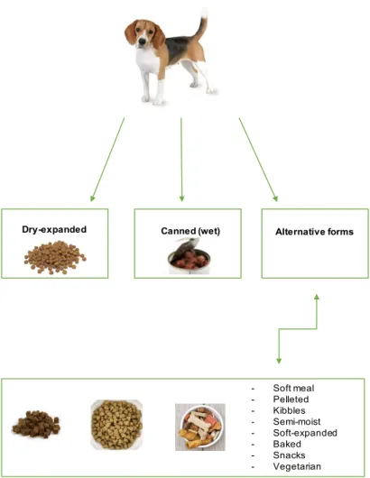 Figure 1.1. Pet food categories (adapted from (1)) 