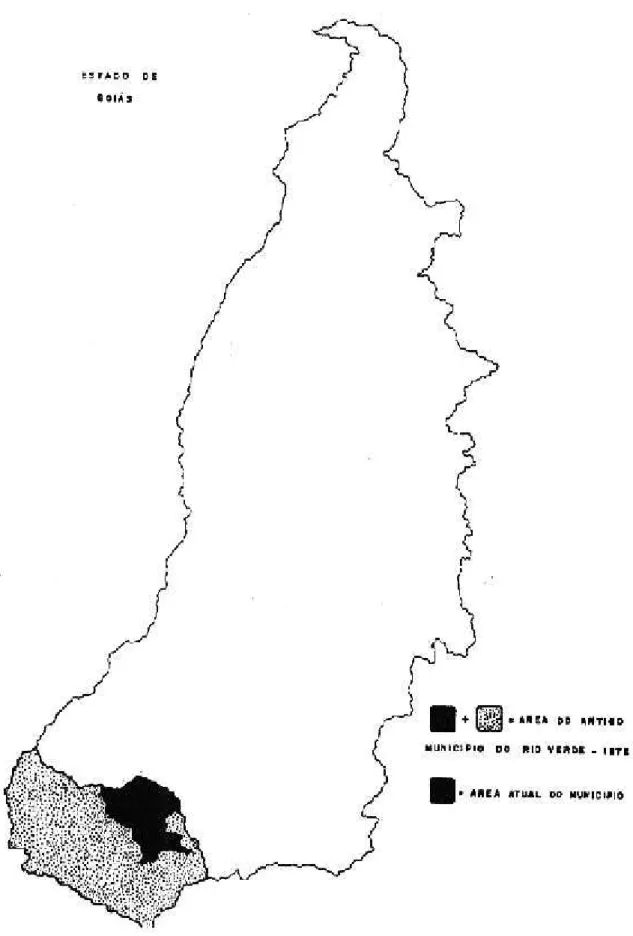 Figura 06 – Mapa atual da área do município de Rio Verde 