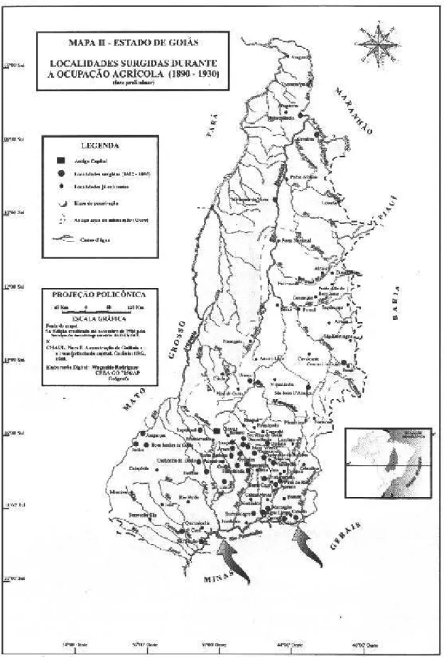 Figura 08 – Localidades surgidas durante a ocupação agrícola (1890-1930) 