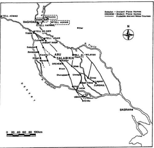 Fig. 4:  Mesopotamia (Steele 1990, after Postgate 1983).