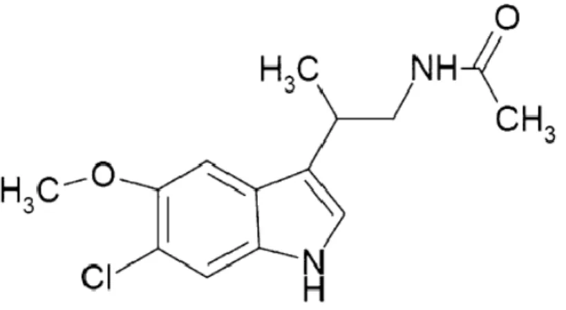 Figura 9. Representação da estrutura química do TIK-301 (retirado de Cardinali et al.,  2012)