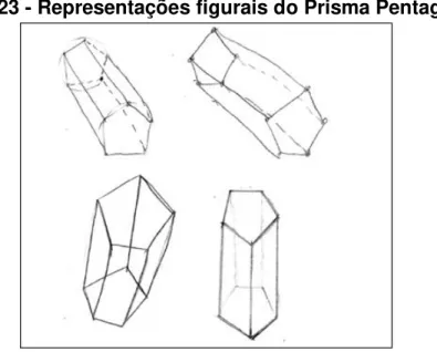 Figura 23 - Representações figurais do Prisma Pentagonal 