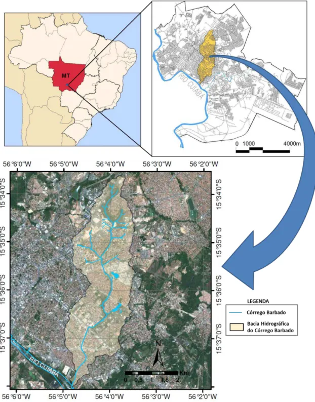 Figura 4.1. Localização da Bacia do Córrego do Barbado 