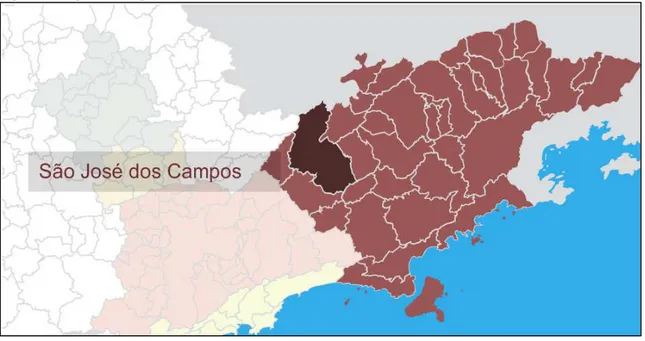 Figura 3- Região Metropolitana do Vale do Paraíba e Litoral Norte 