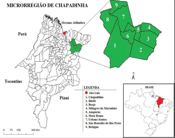 Figura 7- Mapa de localização dos municípios da Microrregião de Chapadinha (MA) 