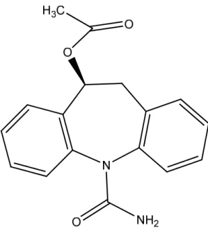 Figure 4: Chemical structure of eslicarbazepine acetate. 