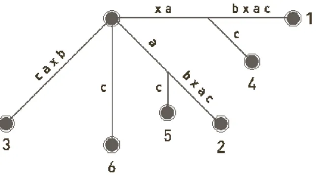 Figura 5- Exemplo de árvore de sufixos 