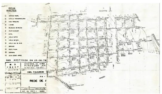 Figura 02: 1º Mapa da Vila de Abel Figueiredo, datado de 23/08/1978 
