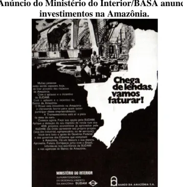 Figura 01: Anúncio do Ministério do Interior/BASA anuncia sucesso de  investimentos na Amazônia
