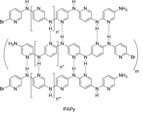 Figure 1. Schematic representation of hydrogen-bonded ladders interchains in  PAPy aggregation
