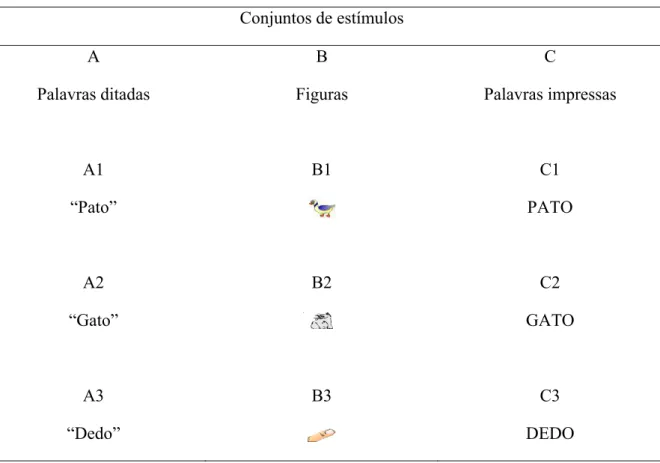 Figura 2. Conjuntos de estímulos. 