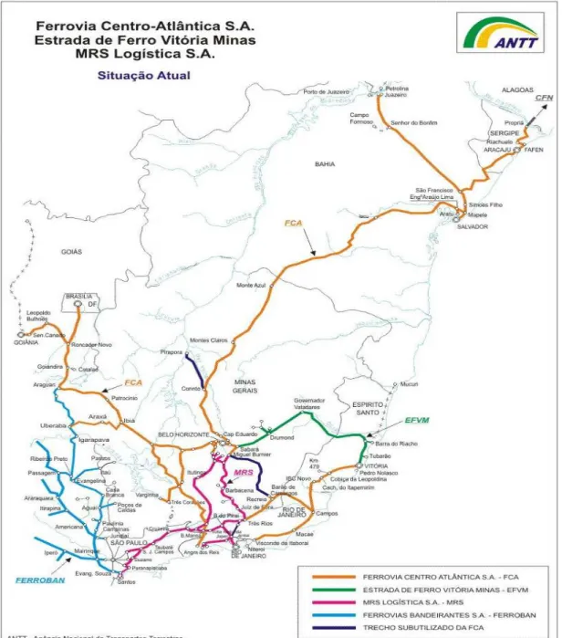 Figura 1.3 – Mapa de Abrangência da FCA. 