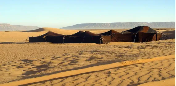 Figura 2.7:  Tendas dos povos Berberes em Zagora. Marrocos Fonte: TAL, 2010