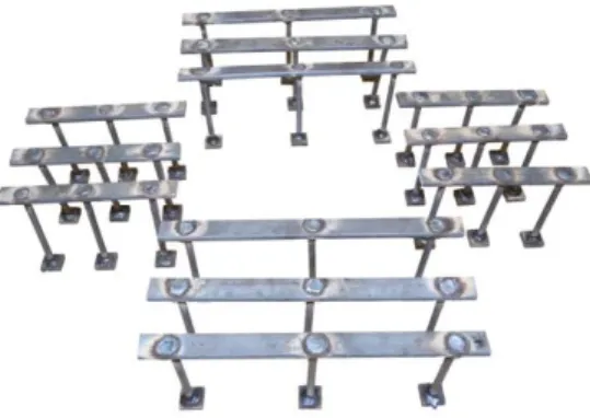 Figure 2 Photo of the complete set of studs for specimen C-SSR3 