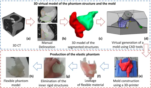 Figure 1 - Overview of the proposed method to construct patient-specific atrial phantom models