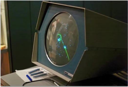 Fig. 2 – Spacewar! running on a PDP-1 computer 5