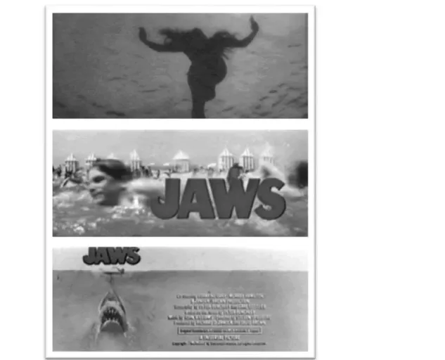 FIG. 1.6: O trailer de Tubarão se vale da narrativa para vender o filme. Fonte: HEDIGER, 2001, p