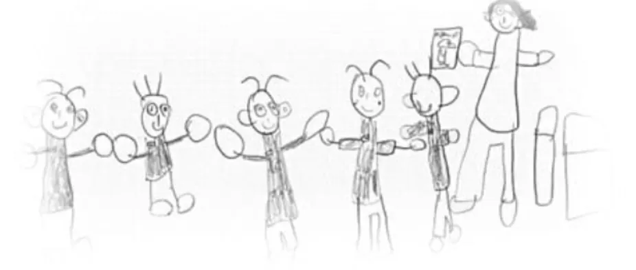 Figura 5 Desenho da criança e, sala B 