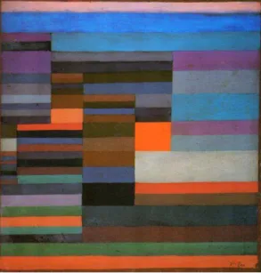 Figura 30: Paul Klee. Fire evening, 1929. Óleo sobre tela, 34 cm x 33 cm. 