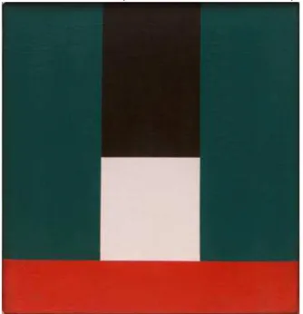 Figura 35: Max Bill. Rote Basis,1959. Acrílica sobre tela 34,7 x 34,7 cm 