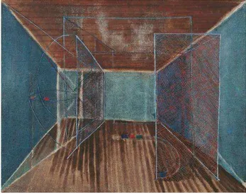 Figura 47: Vieira da Silva. Atelier, Lisbonne. Óleo sobre tela, 115 x 146,5 cm, 1934-1935