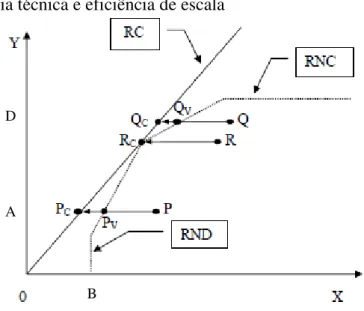 FIGURA 5 - Eficiência técnica e eficiência de escala 