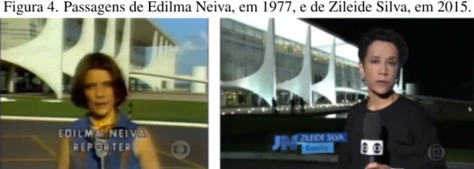 Figura 4. Passagens de Edilma Neiva, em 1977, e de Zileide Silva, em 2015.