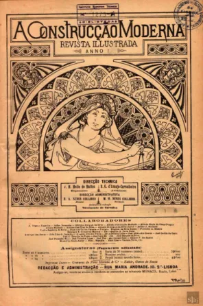 Figure 1. Front page. In A Construcção Moderna, Year 1,  1900. 