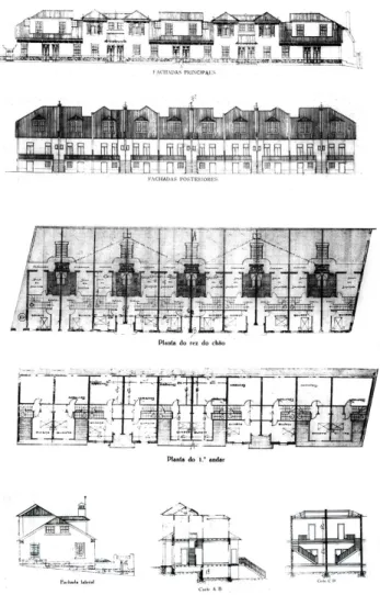 Figure 1. Project of a group of ten dwellings, by the Architect  José Ferreira Penêda