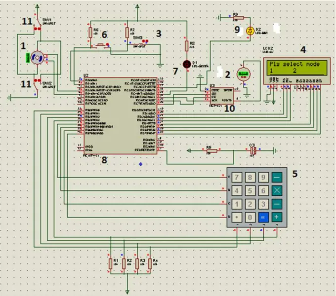 Figure 4.2 - Electronic diagram for simulation. 