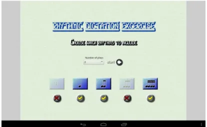 Figura 7: Aplicação Rhythmic Dictation Excercise 