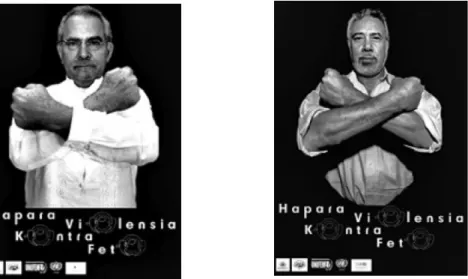 Figure 1: Former President of the Republic, José Ramos-Horta, and the Prime  Minister, Xanana Gusmão, are two of the faces of the Campaign against 