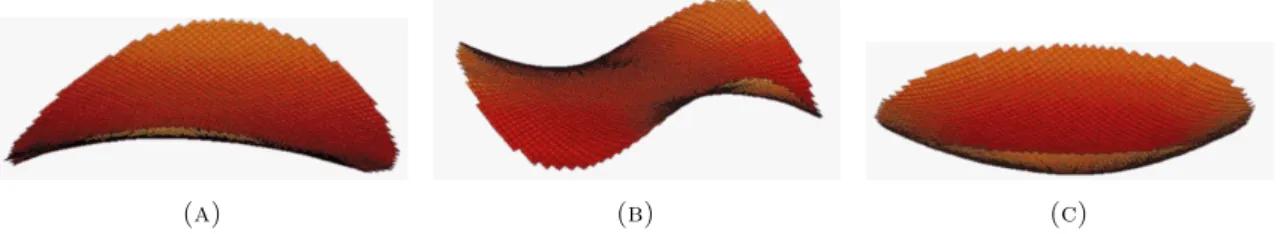 Figure 6: Schematic illustrating deformable mirror membrane in three different correction configurations [18].