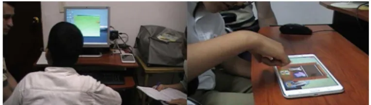 Fig. 3. Applying the direct observation method for children aged 7 to 11 years. 