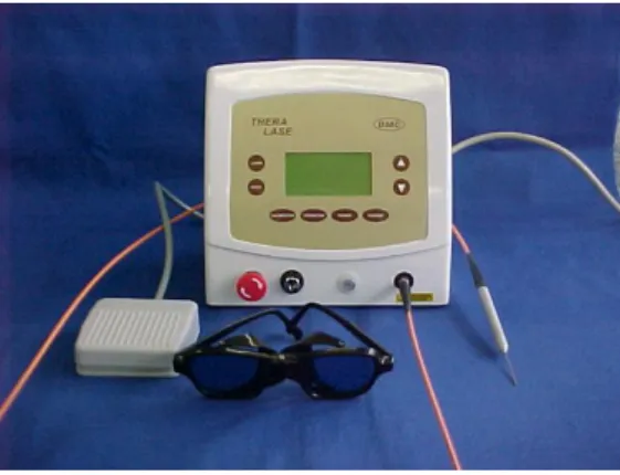 Fig. 2  –  Equipamento emissor de radiação laser utilizado no estudo 